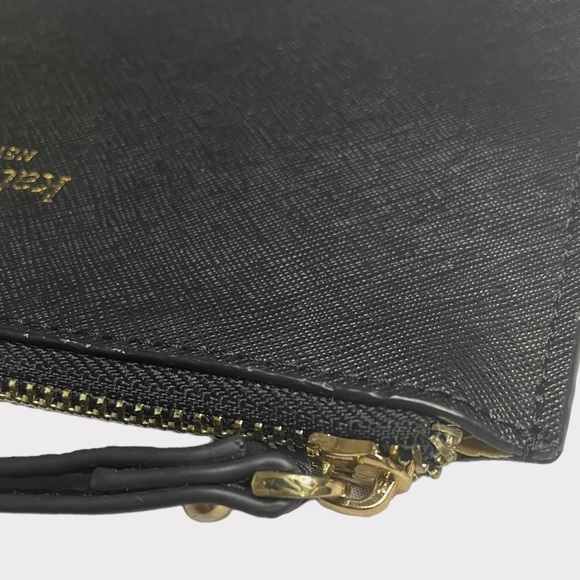 Kate Spade - Saffiano Leather Wristlet - Black w Gold Toned Hardware - Picture 5 of 8